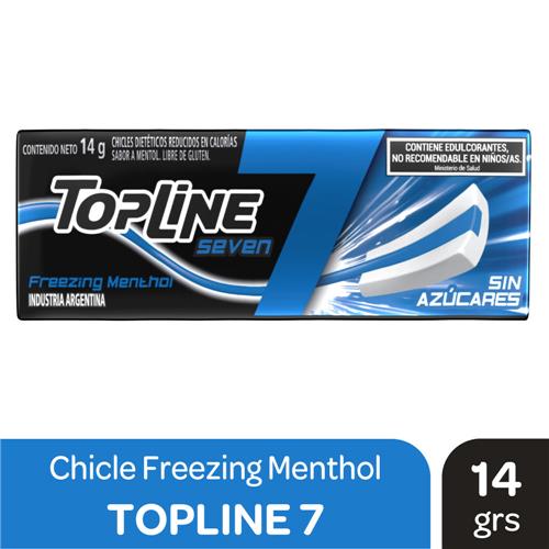 CHICLES TOPLINE 14G MENTHOL