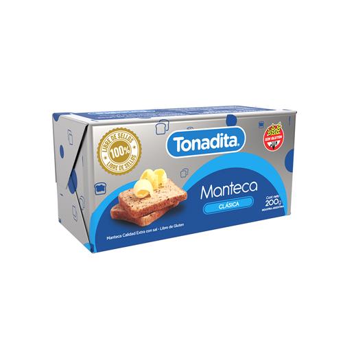 MANTECA TONADITA 200G EXTRA CALIDAD.