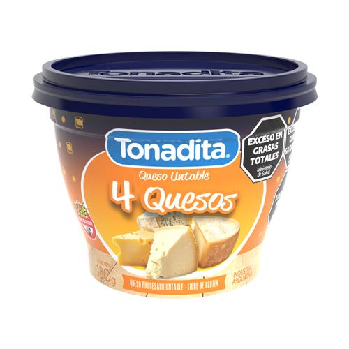 7798060854017 UNTABLE TONADITA 180G 4 QUESOS