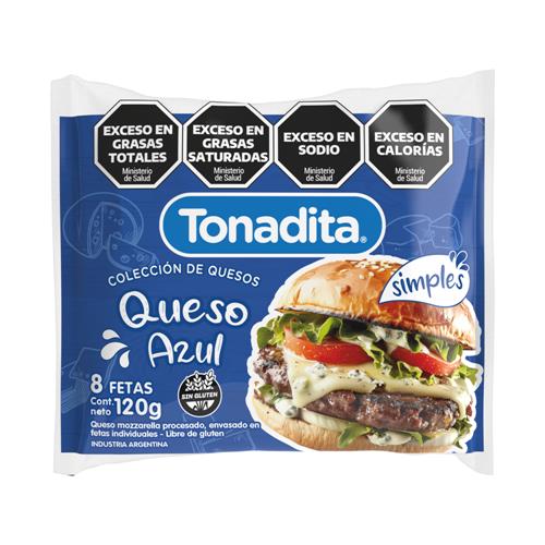 QUESO TONADITA 120G AZUL FETAS