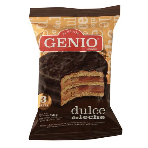 7798094220956 ALFAJOR GENIO 60G CHOCOLATE X 4U