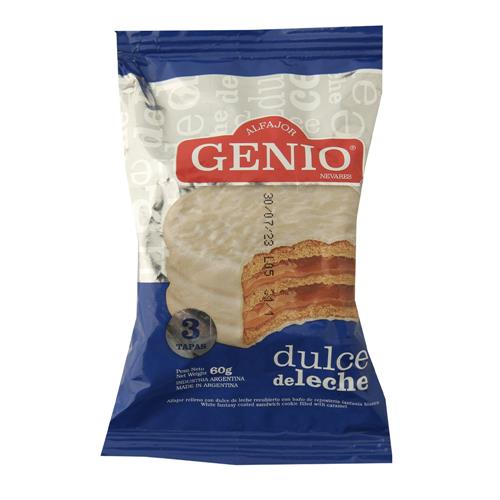 7798094220963 ALFAJOR GENIO 60G BLANCO X 4U