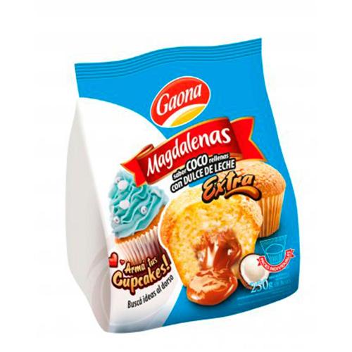 MAGDALENAS GAONA 215G COCO RELL DULCE LECHE