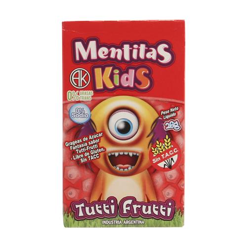 7798176199897 MENTITAS KIDS 26G TUTTI FRUTTI