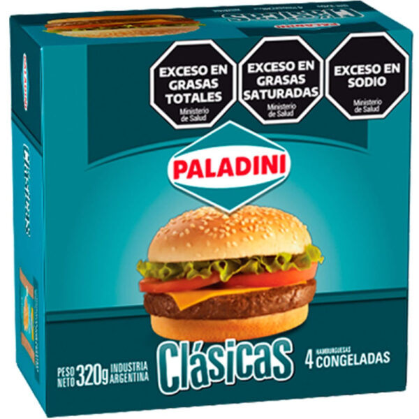 HAMBURGUESAS PALADINI 320G CLASICAS 4U