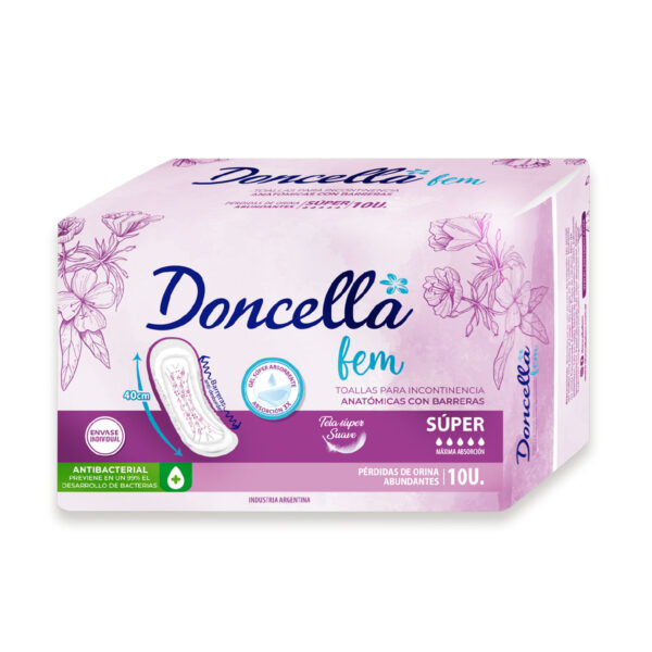 7790940518057 TOALLA DONCELLA 10U INCONTINENCIA SUPER