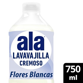 7791290794900 DETERGENTE ALA 750 CREMOSO FLORES BLANCAS