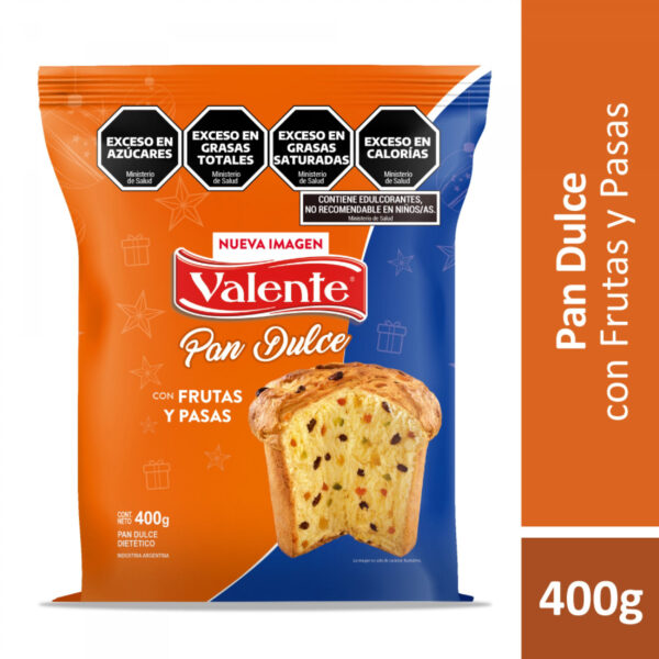 7793890259902 PAN DULCE VALENTE 400G CON FRUTAS