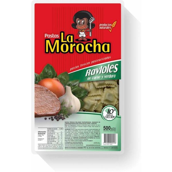 7794080000458 RAVIOLES LA MOROCHA 500G CARNE VERDURA