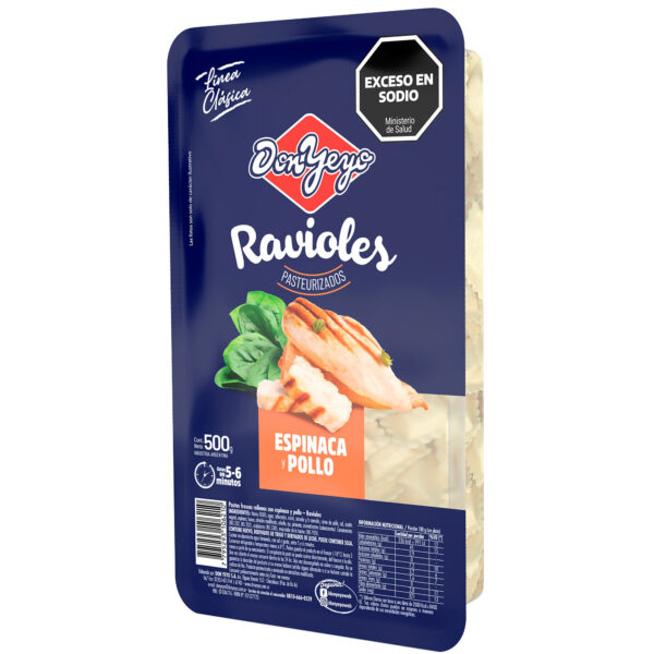 RAVIOLES DON YEYO 500G POLLO Y ESPINACA