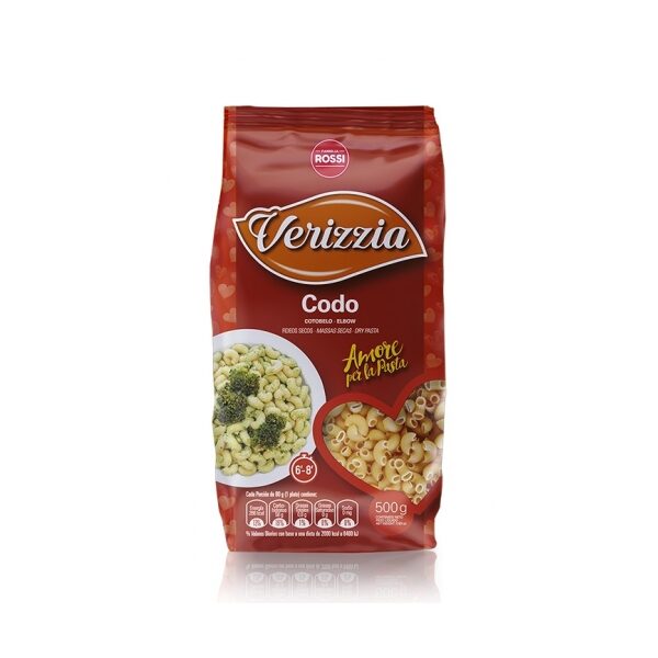 7798314230024 FIDEOS VERIZZIA 500G CODO.