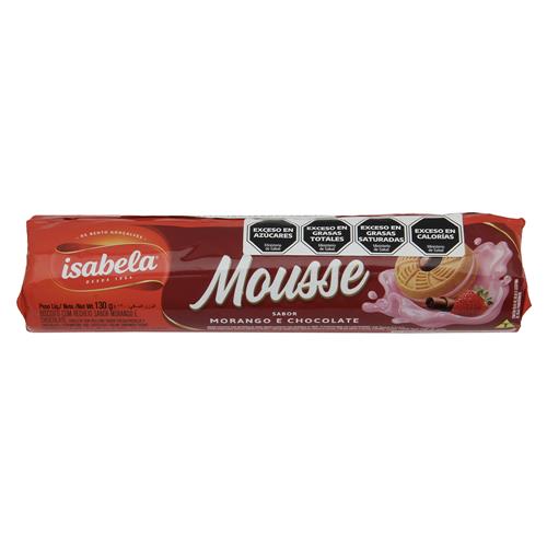 7896022086329 GALLETITAS ISABELA 130G MOUSSE FRUTILLA CHOCOLATE