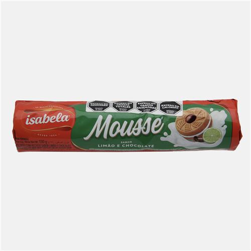 7896022086336 GALLETITAS ISABELA 130G MOUSSE LIMAO E CHOCOLATE