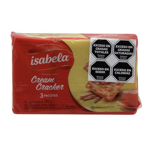 7896022086909 GALLETITAS ISABELA 350G CRACKER CREAM